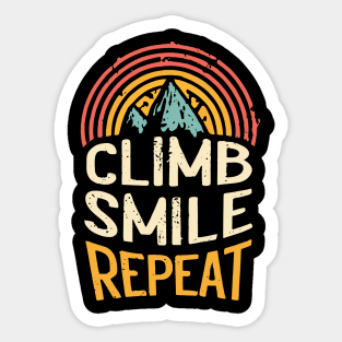 Free Climbing Boulderer Mountain Rock Bouldering Climber Gym Retro Sticker